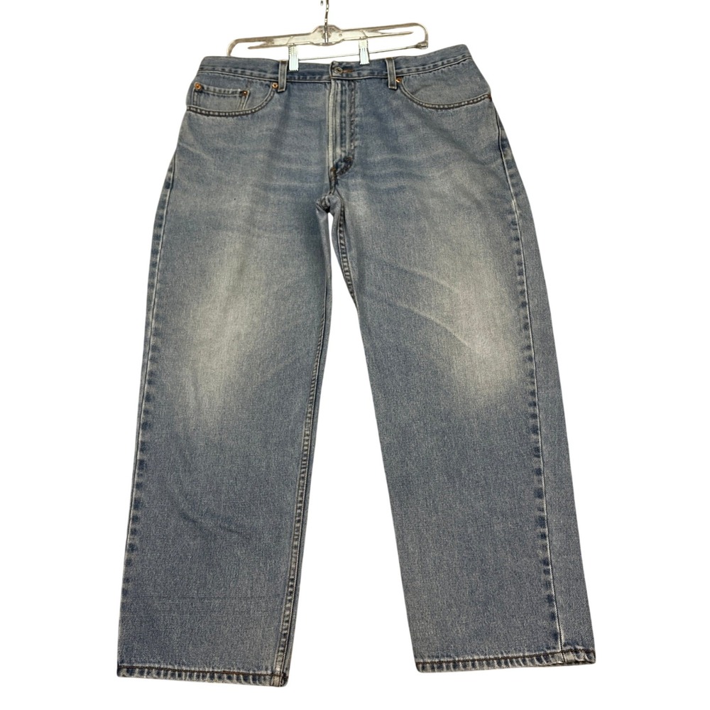 Levis 550 Relaxed Fit Jeans Mens 38x30 Light Wash Denim Tapered Leg 5 Pocket EUC
